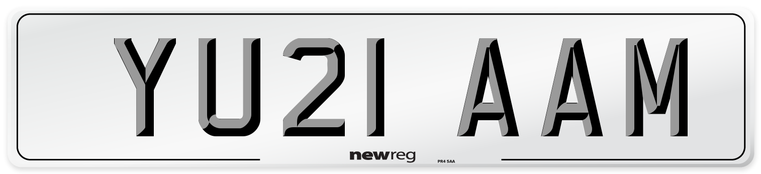 YU21 AAM Number Plate from New Reg